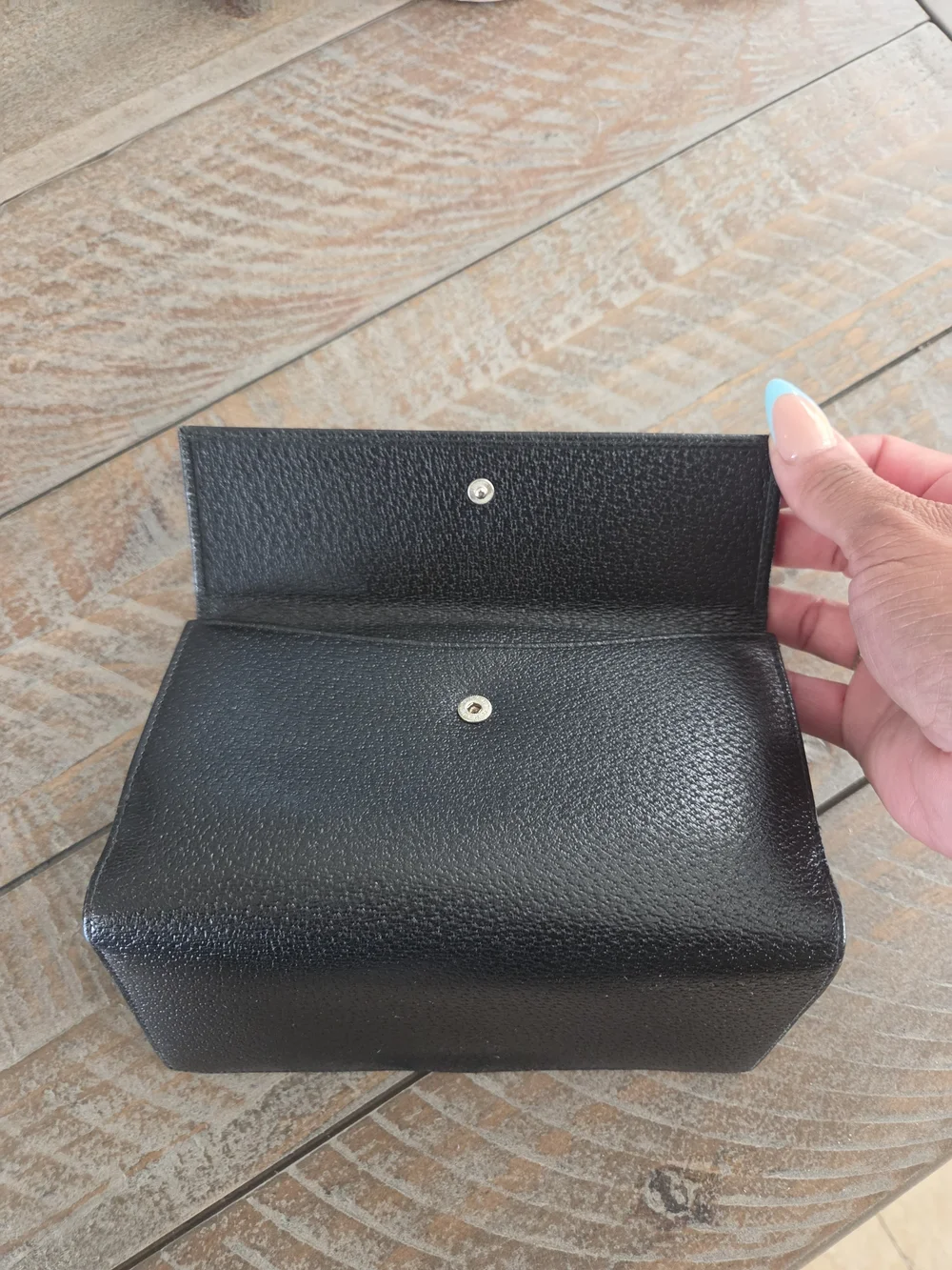 Vintage Gucci by Tom Ford Era Black leather long wallet